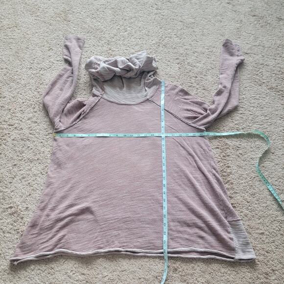 Free People Cowl Neck Sweatshirt Beach One Body Long Sleeve Sweatshirt Pullover - Picture 3 of 11